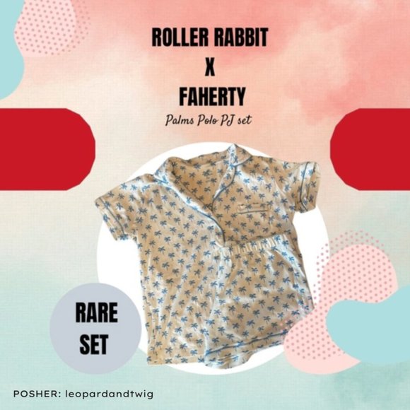 Roller Rabbit Other - Roller Rabbit x Faherty Palms Polo PJ set